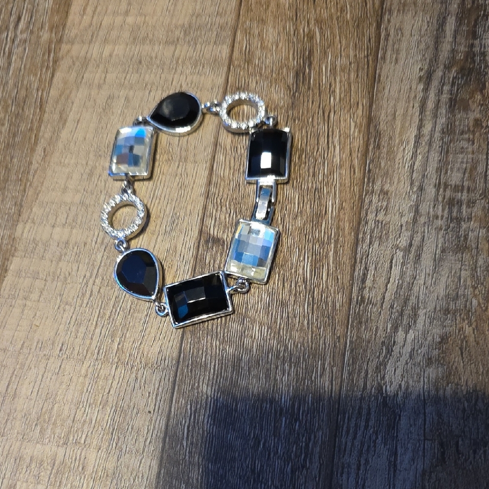 Lia Sophia Black and Silver Bracelet